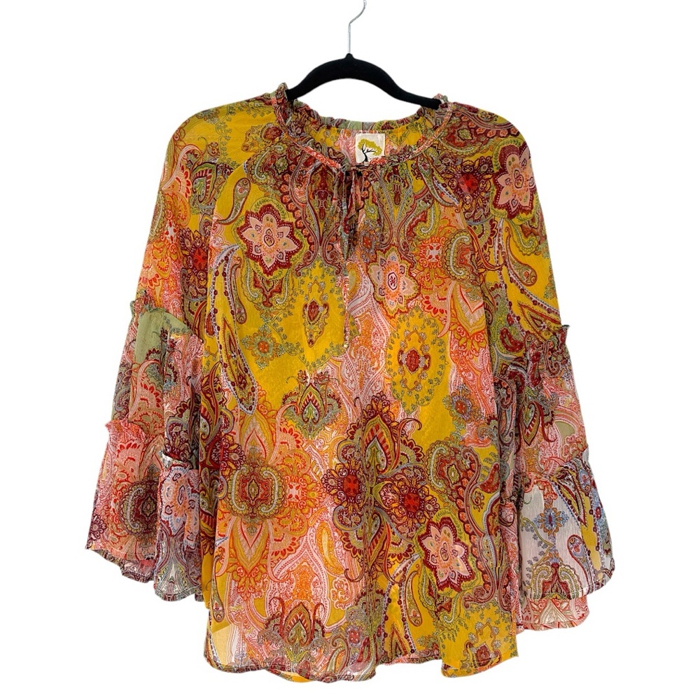 Fig and Flower Paisley Blouse